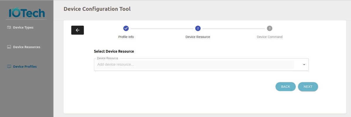Add device resource page