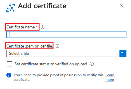 Register the X.509 Certificate step 1