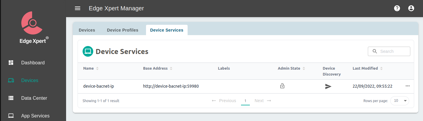 Device Services Page